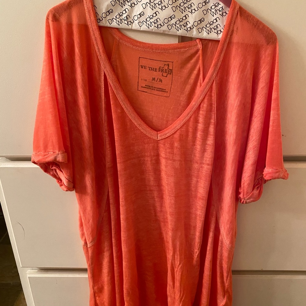 Free People Pink We the Free Tee - Medium